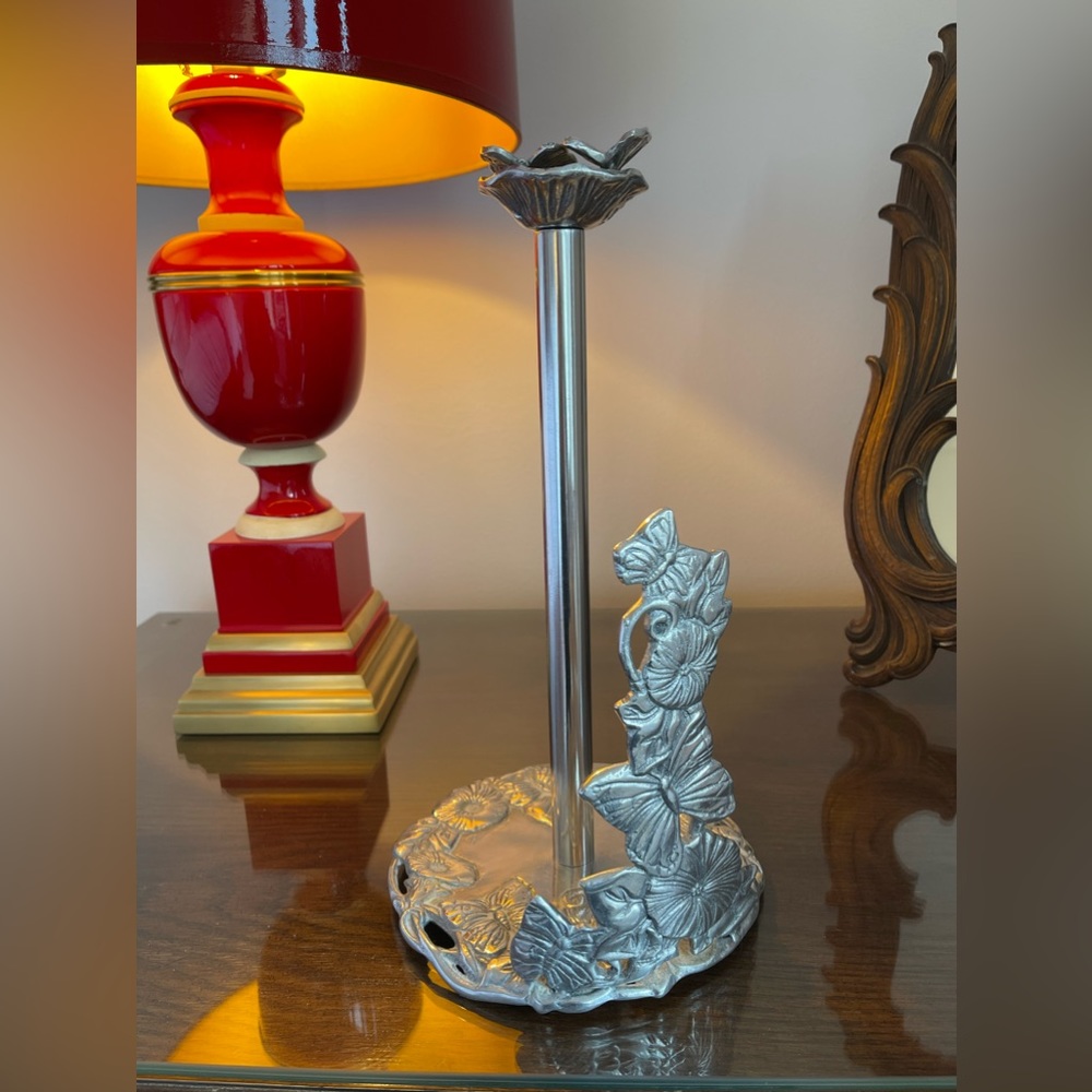 Arthur Court Paper towel holder butterflies